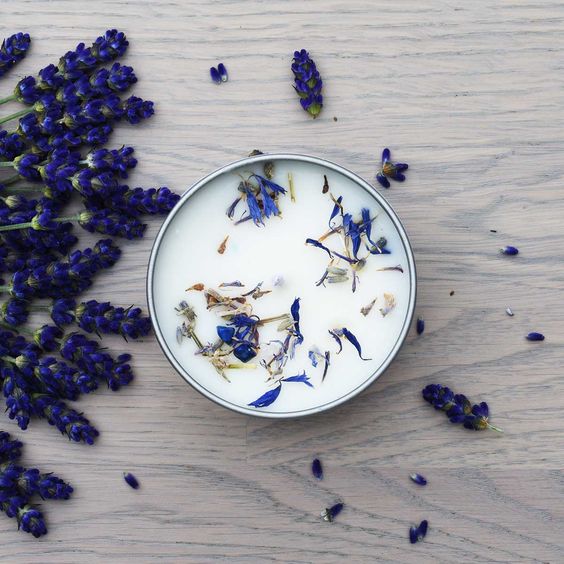 lavender-infused candle for relaxing fragrance 