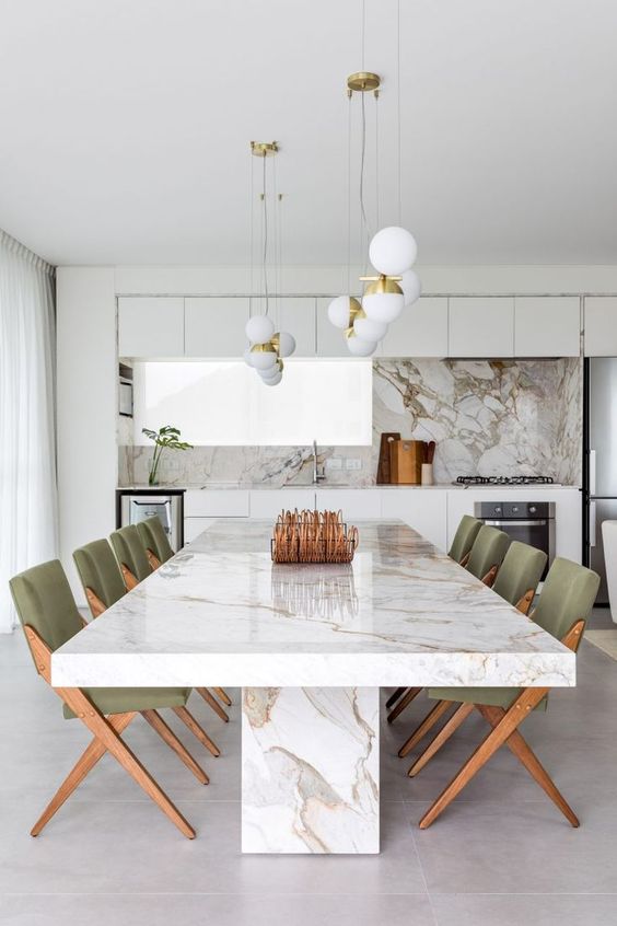 marble dining table