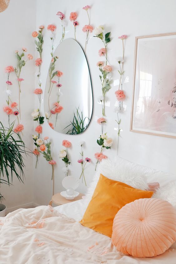 flower decoration for sweet bedroom