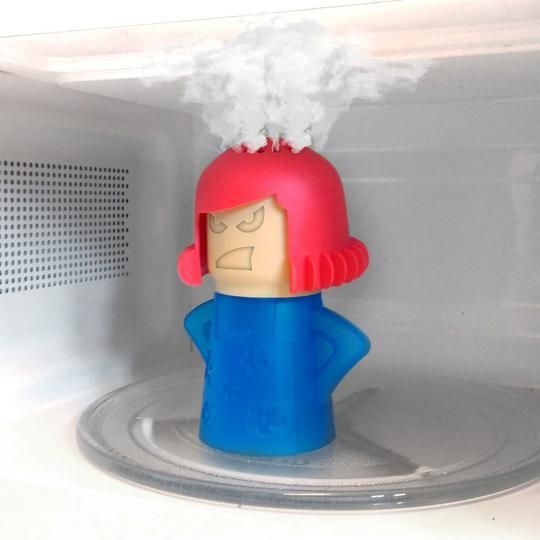 Angry Mama to clean our microwave