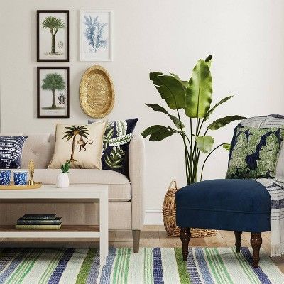 two color tropical living room ideas