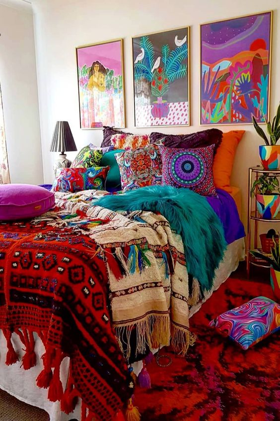 luscious eclectic bedroom design