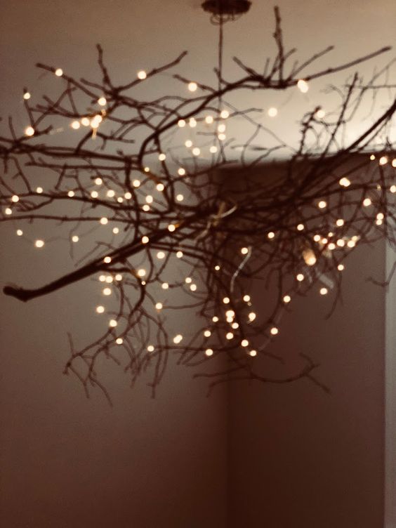 diy branch chandelier for room decor