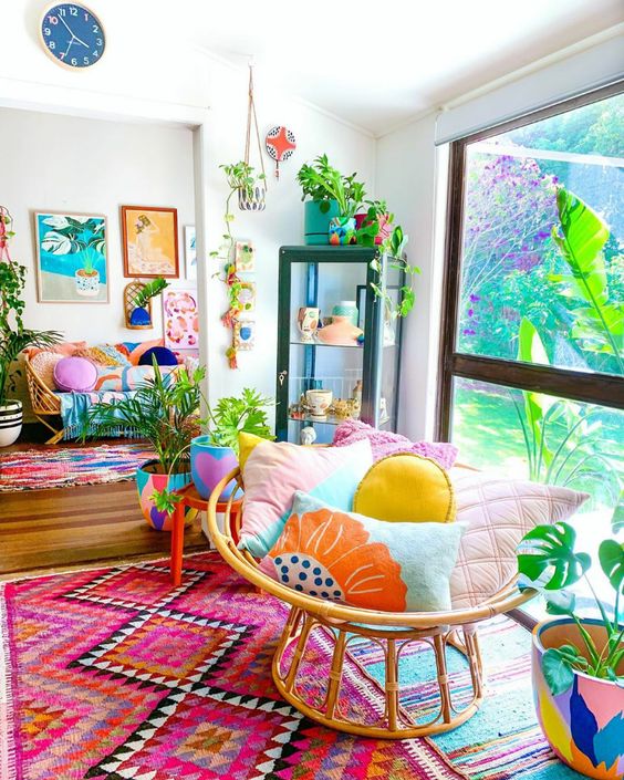 colorful tropical living room ideas