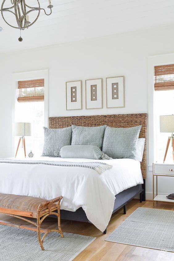 grass wave headboard for a coastal bedroom ideas