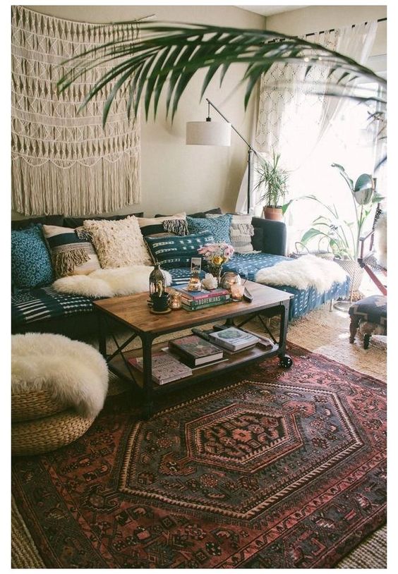 peaceful Bohemian living room