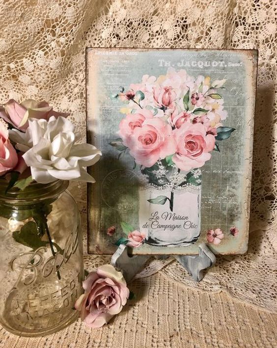 Pink Roses Bouquet In A Jar