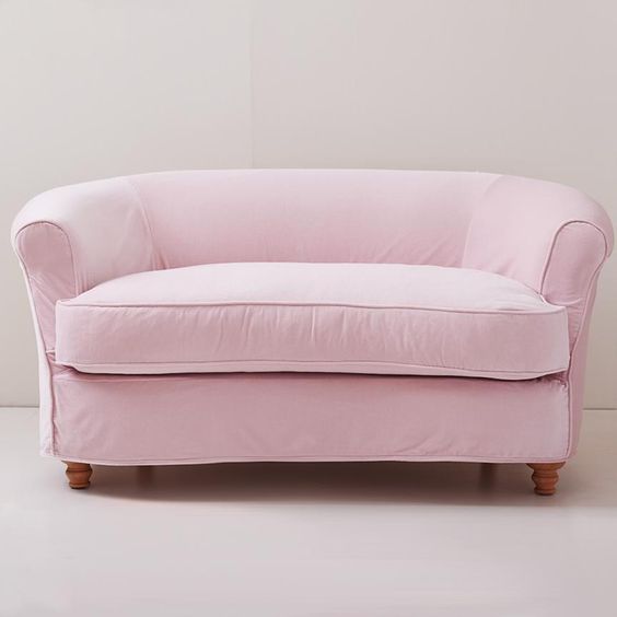 pink sofa for shabby chic room