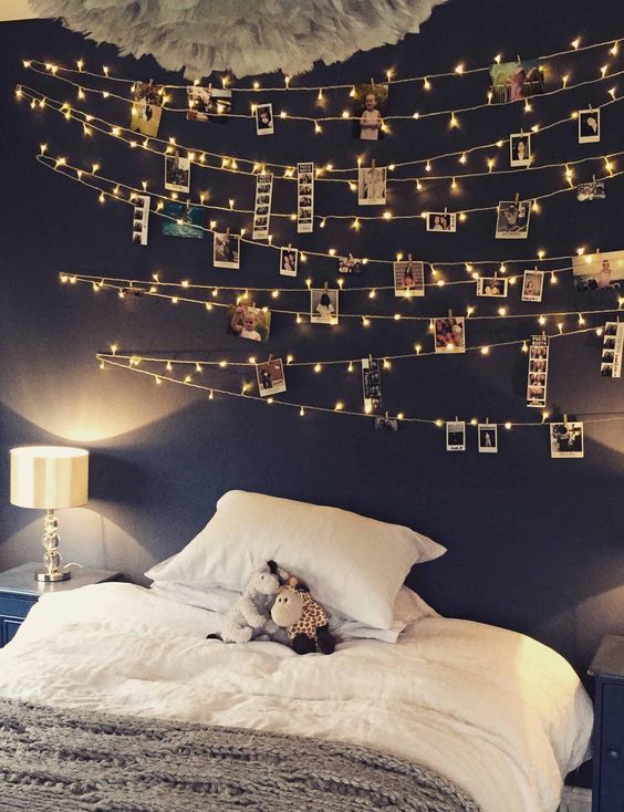 polaroid fairy lights idea