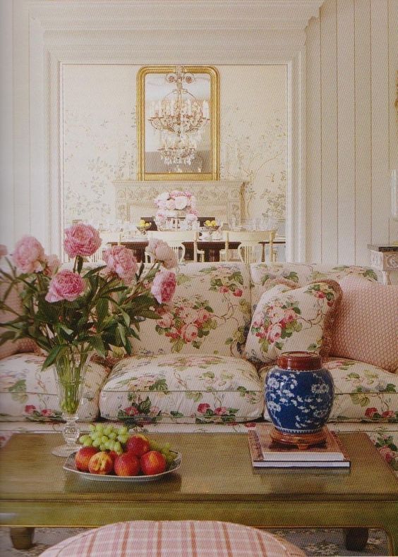 pretty glam pink shabby chic living room ideas