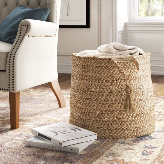 Rattan Basket for bohemian living room