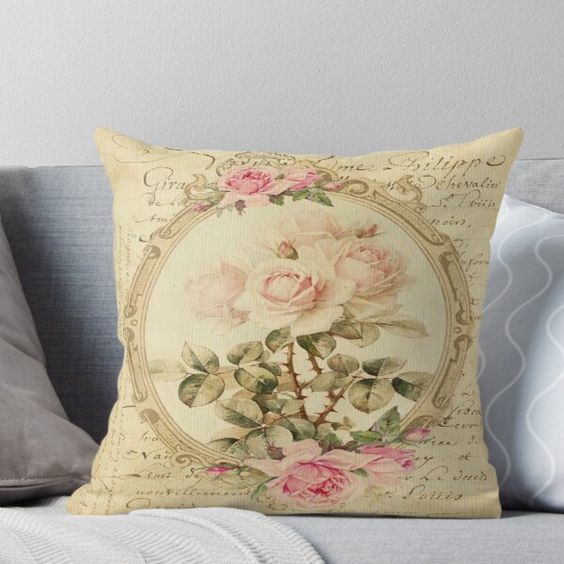 shabby chic throw pillow