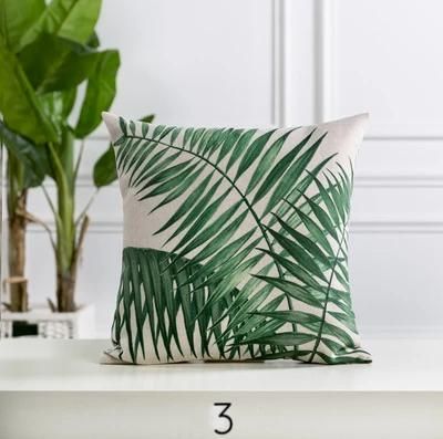 tropical printed throw pillow