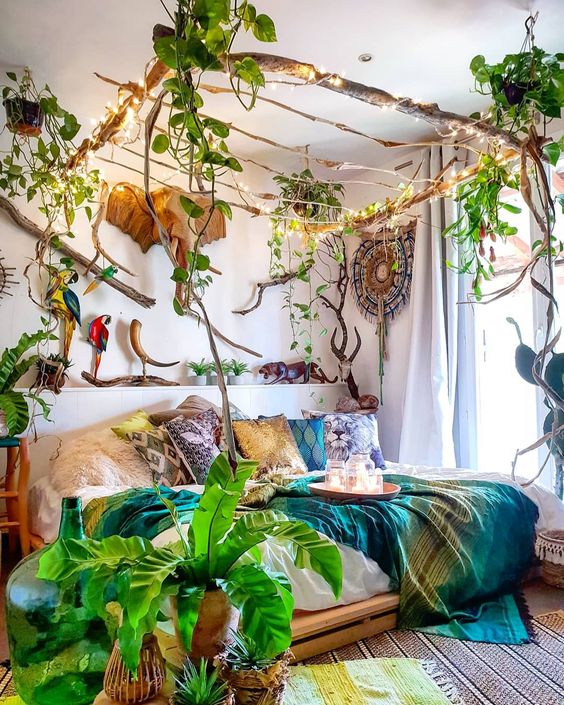 Adventurous Wildlife Boho Bedroom Style