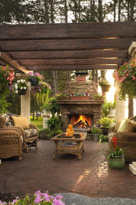 warm patio decoration