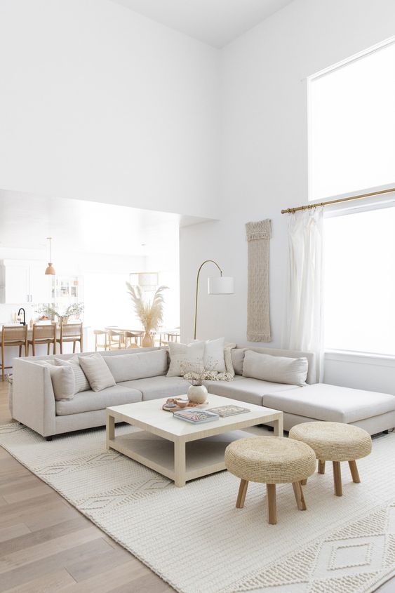 spacious minimalist living room 