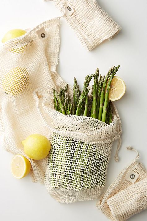cotton net produce bag for an eco friendly kitchen gadget