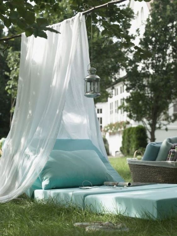 cosy reading nook in the garden