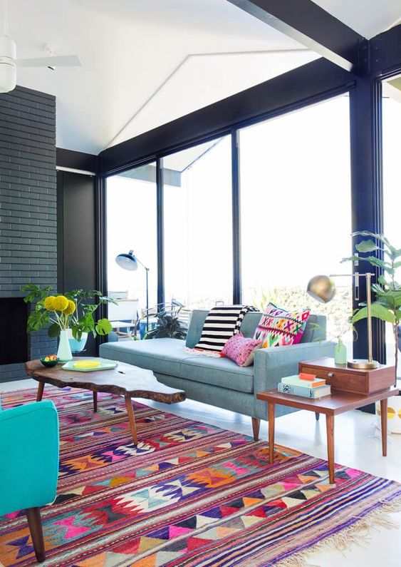 spacious living room in the double storey house