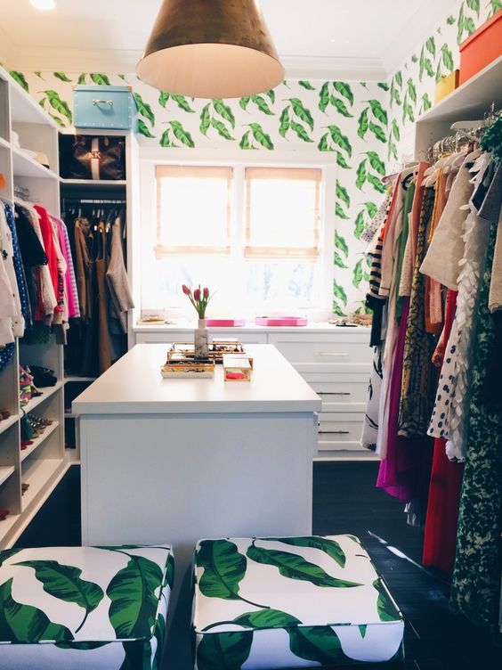 tropical walk-in wardrobe ideas