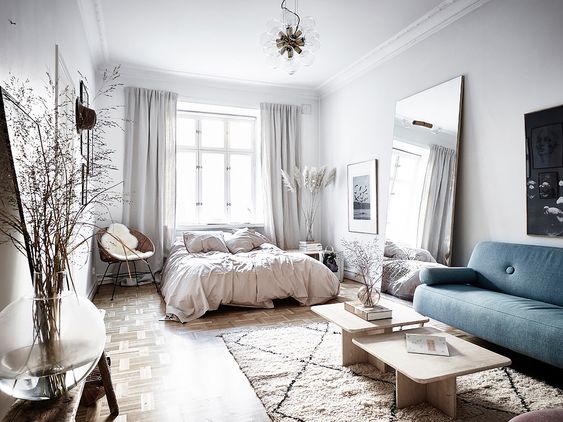 cozy Scandinavian studio apartment