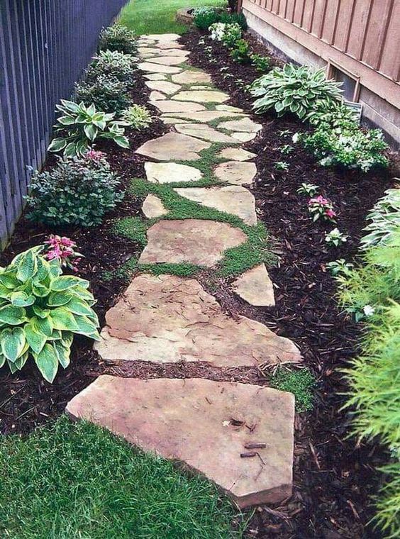 flagstone garden path