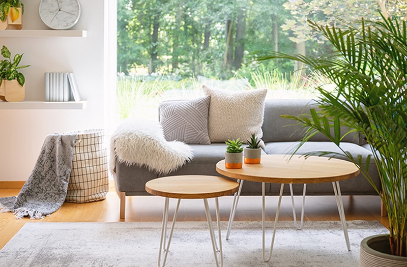 warm scandinavian living room design