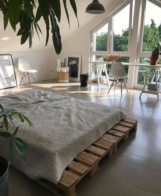 natural loft bedroom style