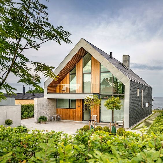 Scandinavian home with natural slate