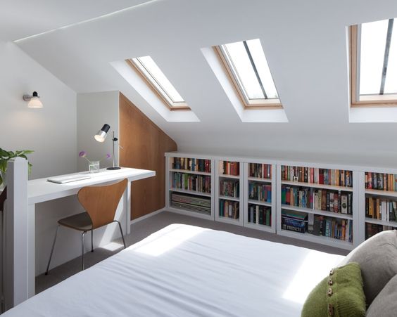 library loft bedroom style