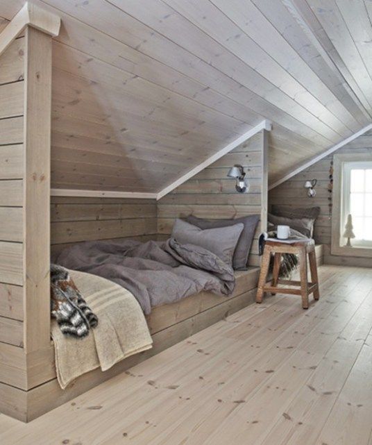 peaceful nordic attic bedroom style