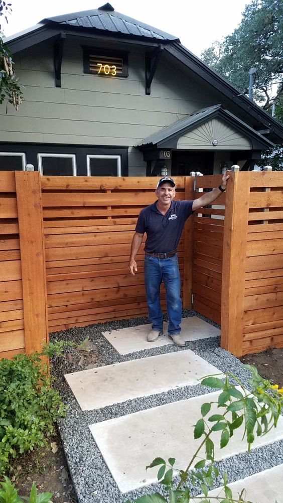 cedar wood fence idea