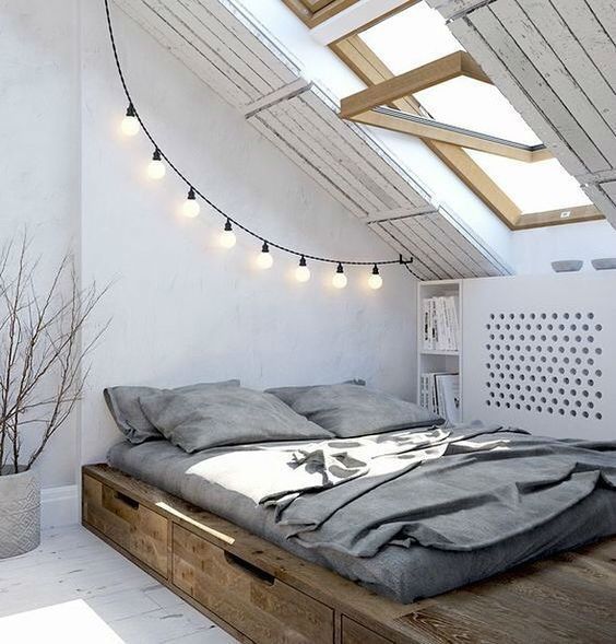 lovely attic bedroom decoration