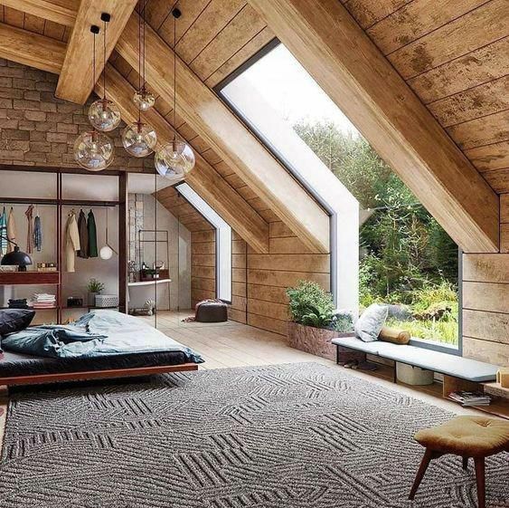 organic dreamy loft bedroom idea