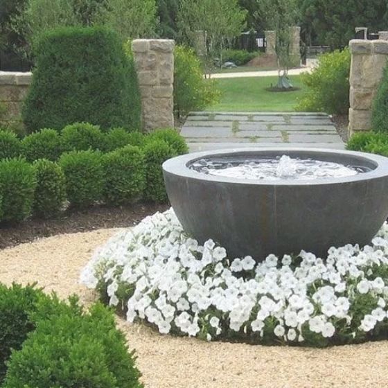 water feature in front yard