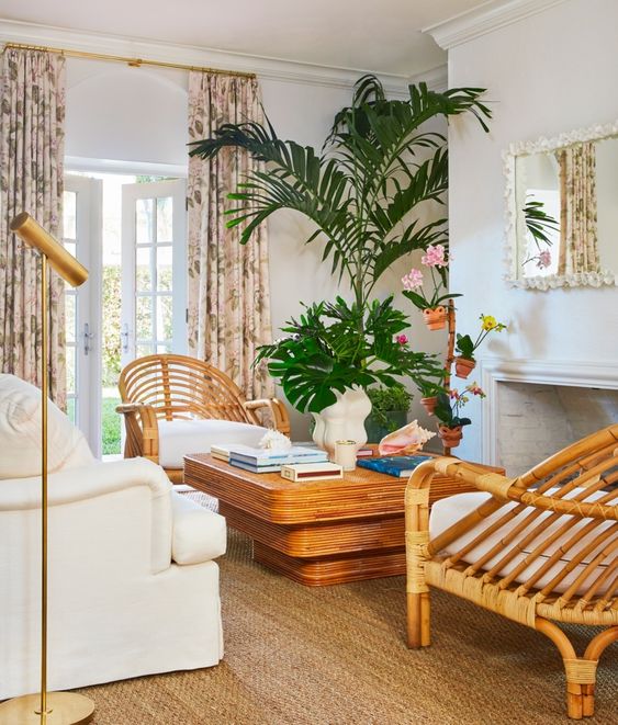 bamboo sofa sets for tropical furniture ideas