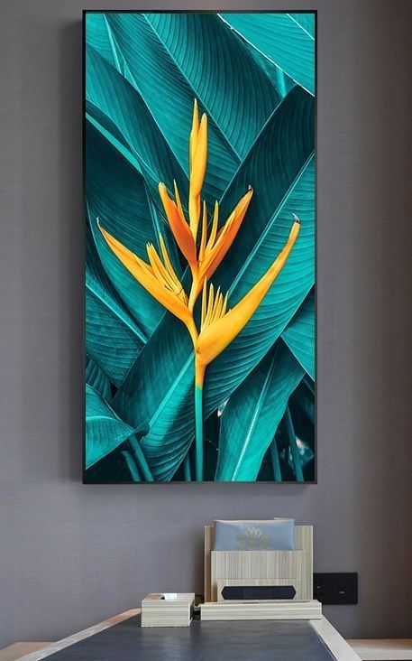 lush printed banana leaves tropical decor