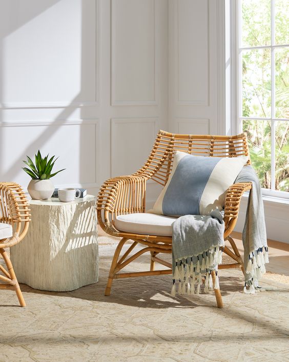 rattan chairs for tropical living room furniture ideas