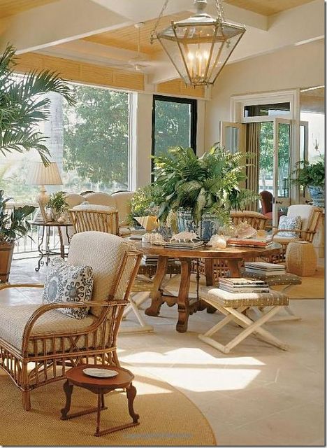 teak furniture sets in tropical living room