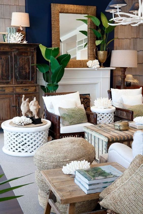 woven floor cushion for tropical furniture ideas