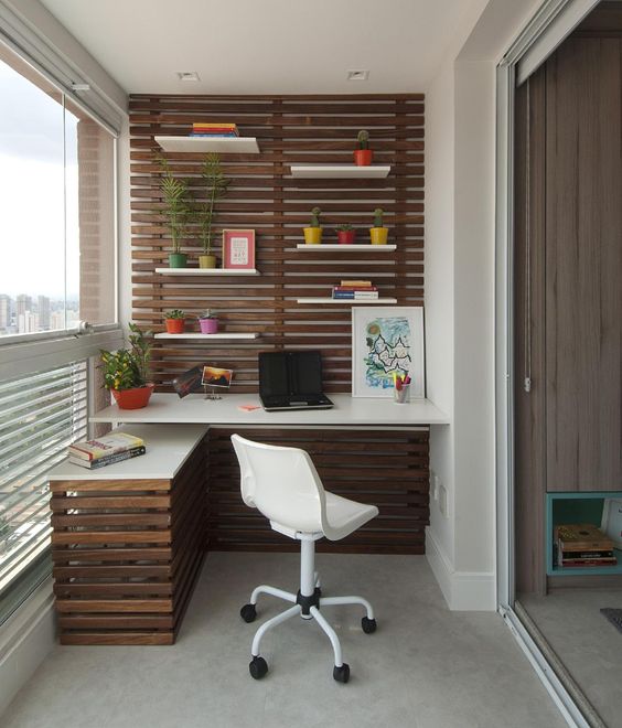 Balcony smart home office design