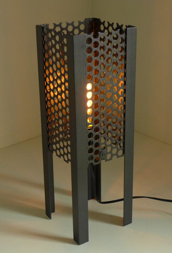 metal table lamp masculine decor