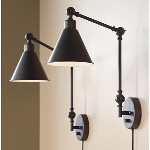 plug-in wall lamp bachelor pad decor idea