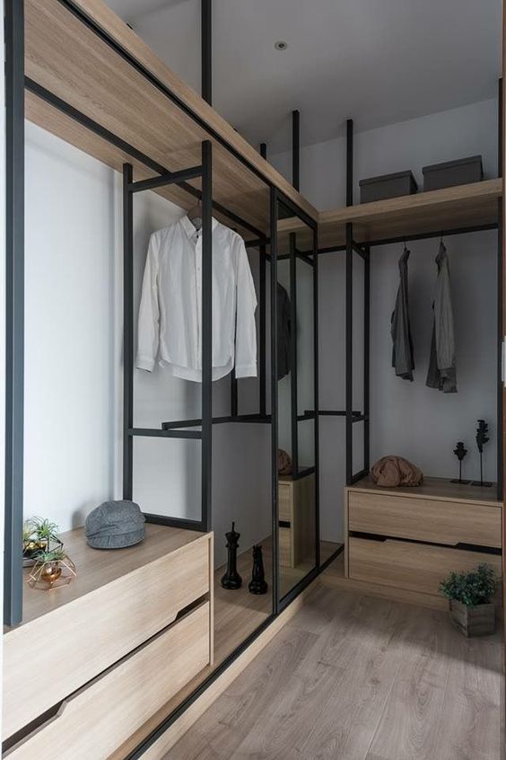 affordable manly walk-in wardrobe design