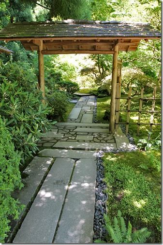 the entrance of Japanese garden style