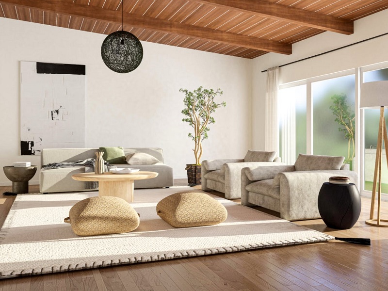 japandi minimalist living room