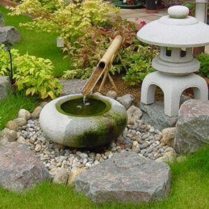 water feature in Japanese garden