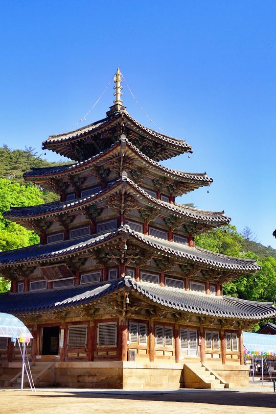 Korean pagoda style made from granite
