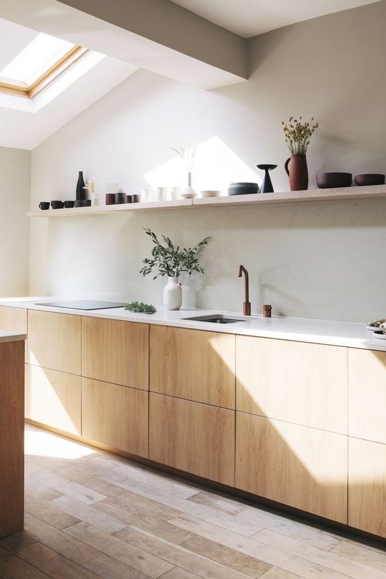 minimalist Japandi kitchen design