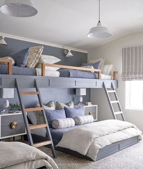 built-in bunk bed design